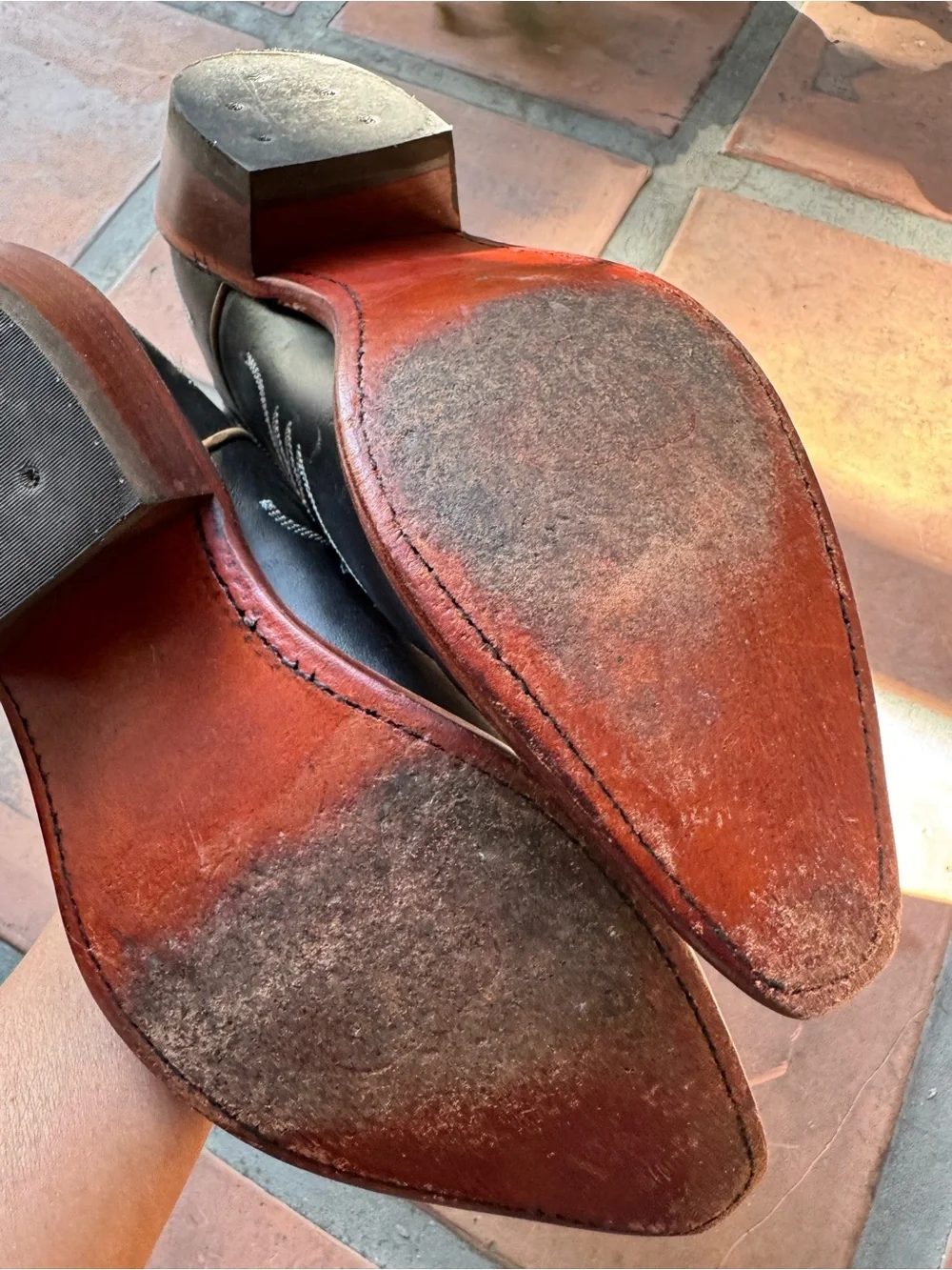 Classic Black Western Cowboy Boots - Men